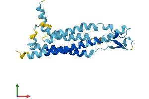 AlphaFold protein structure predicition of Human Recombinant GJE1 Protein, UniprotID A6NN92