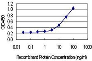 Detection limit for recombinant GST tagged SYT7 is 1 ng/ml as a capture antibody.