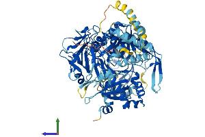 AlphaFold protein structure predicition of Mouse Recombinant Acsl3 Protein, UniprotID Q9CZW4