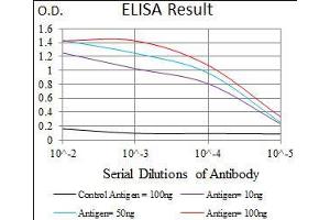 Black line: Control Antigen (100 ng), Purple line: Antigen(10 ng), Blue line: Antigen (50 ng), Red line: Antigen (100 ng),