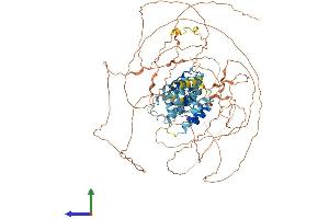 AlphaFold protein structure predicition of Human Recombinant GPRASP2 Protein, UniprotID Q96D09