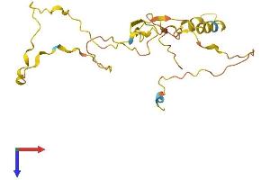 AlphaFold protein structure predicition of Mouse Recombinant Cdip1 Protein, UniprotID Q9DB75