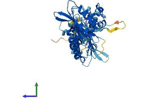 AlphaFold protein structure predicition of Human Recombinant APOBEC3B Protein, UniprotID Q9UH17