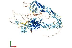 AlphaFold protein structure predicition of Human Recombinant KDM5D Protein, UniprotID Q9BY66