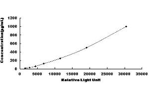 Typical standard curve (IFNA Kit CLIA)