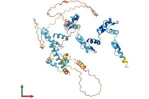 AlphaFold protein structure predicition of Human Recombinant ZFP69B Protein, UniprotID Q9UJL9