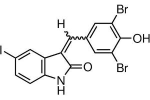 Chemical structure of GW5074 , a c-Raf1 kinase inhibitor. (GW5074)