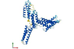 AlphaFold protein structure predicition of Human Recombinant BAG5 Protein, UniprotID Q9UL15