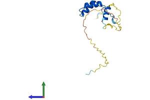 AlphaFold protein structure predicition of Mouse Recombinant Avpi1 Protein, UniprotID Q9D7H4