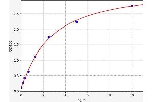 Typical standard curve (KISS1 Kit ELISA)