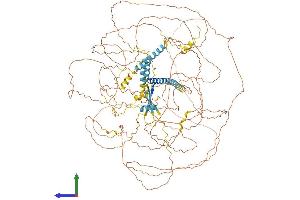 AlphaFold protein structure predicition of Mouse Recombinant Atn1 Protein, UniprotID O35126