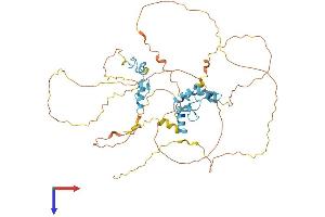 AlphaFold protein structure predicition of Human Recombinant INSM1 Protein, UniprotID Q01101