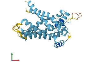 AlphaFold protein structure predicition of Mouse Recombinant Slc25a45 Protein, UniprotID Q8CFJ7