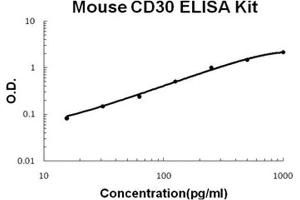 Mouse CD30 PicoKine ELISA Kit standard curve