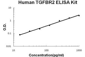Human TGFBR2 PicoKine ELISA Kit standard curve (TGFBR2 Kit ELISA)