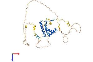 AlphaFold protein structure predicition of Mouse Recombinant Sox7 Protein, UniprotID P40646