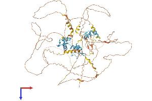 AlphaFold protein structure predicition of Mouse Recombinant Atmin Protein, UniprotID Q6P9S1