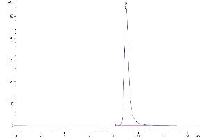 The purity of Cynomolgus LILRB4 is greater than 95 % as determined by SEC-HPLC.
