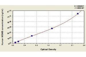Typical standard curve (MSMB Kit ELISA)