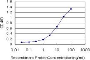 Detection limit for recombinant GST tagged EPHA4 is approximately 0. (EPH Receptor A4 anticorps  (AA 887-986))
