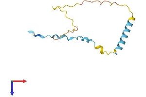 AlphaFold protein structure predicition of Mouse Recombinant Dapl1 Protein, UniprotID Q9D757