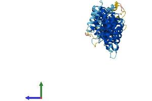 AlphaFold protein structure predicition of Human Recombinant TTI2 Protein, UniprotID Q6NXR4