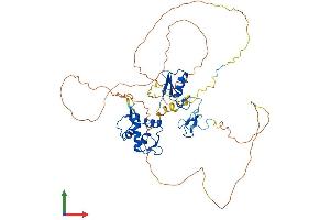 AlphaFold protein structure predicition of Mouse Recombinant Mdm2 Protein, UniprotID P23804