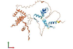 AlphaFold protein structure predicition of Human Recombinant ZNF200 Protein, UniprotID P98182