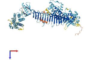AlphaFold protein structure predicition of Mouse Recombinant Als2cl Protein, UniprotID Q60I26
