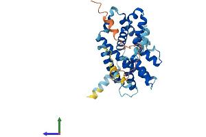 AlphaFold protein structure predicition of Human Recombinant TMEM38A Protein, UniprotID Q9H6F2