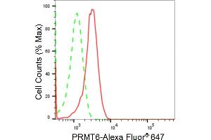 Flow cytometric analysis of PRMT6 expression in H9c2 cells using PRMT6 antibody (ABIN7799972), 1:2,000).