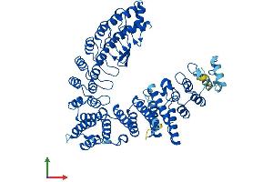 AlphaFold protein structure predicition of Human Recombinant FEM1C Protein, UniprotID Q96JP0