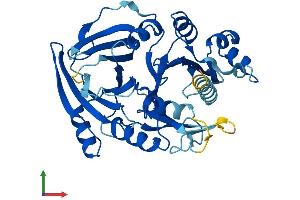 AlphaFold protein structure predicition of Human Recombinant HPDL Protein, UniprotID Q96IR7