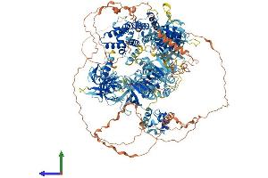 AlphaFold protein structure predicition of Mouse Recombinant Arap3 Protein, UniprotID Q8R5G7