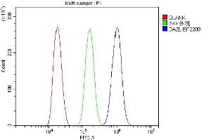 Flow Cytometry analysis of HEPA1-6 cells using anti-DAZL antibody (ABIN7601384). (DAZL anticorps  (AA 34-281))