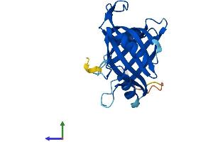 AlphaFold protein structure predicition of Mouse Recombinant Med18 Protein, UniprotID Q9CZ82