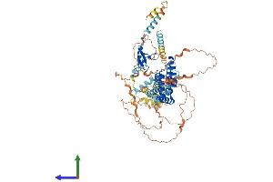 AlphaFold protein structure predicition of Human Recombinant TMEM201 Protein, UniprotID Q5SNT2