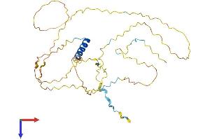 AlphaFold protein structure predicition of Mouse Recombinant Rad51ap1 Protein, UniprotID Q8C551