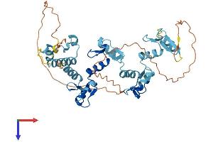 AlphaFold protein structure predicition of Human Recombinant ZNF620 Protein, UniprotID Q6ZNG0