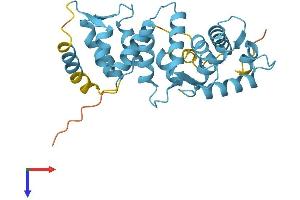 AlphaFold protein structure predicition of Human Recombinant SCGN Protein, UniprotID O76038