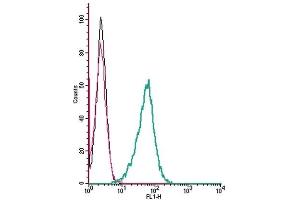 Cell surface detection of α1A-Adrenergic receptor by indirect flow cytometry in live intact mouse J774 macrophage cells: (black line) Cells. (alpha 1 Adrenergic Receptor anticorps  (C176S, Extracellular))