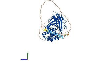 AlphaFold protein structure predicition of Mouse Recombinant Ptpn1 Protein, UniprotID P35821