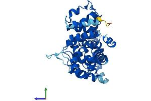 AlphaFold protein structure predicition of Mouse Recombinant Tbc1d21 Protein, UniprotID Q9D9D3