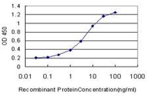 Detection limit for recombinant GST tagged CSDA is approximately 0.