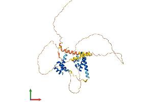 AlphaFold protein structure predicition of Human Recombinant POU4F1 Protein, UniprotID Q01851
