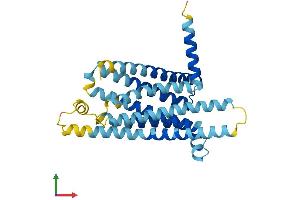 AlphaFold protein structure predicition of Mouse Recombinant Tas2r7 Protein, UniprotID P59530