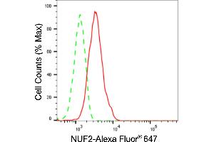 Flow cytometric analysis of NUF2 expression in HepG2 cells using NUF2 antibody (ABIN7799691), 1:2,000). (Recombinant NUF2 anticorps)