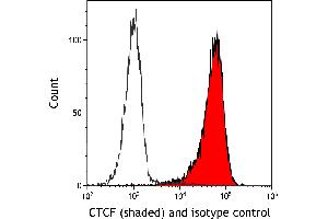 Flow Cytometry (FACS) image for anti-CCCTC-Binding Factor (Zinc Finger Protein) (CTCF) (AA 650-700) antibody (ABIN7453967) (Recombinant CTCF anticorps  (AA 650-700))