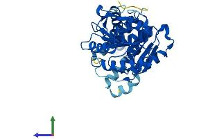 AlphaFold protein structure predicition of Human Recombinant ALG5 Protein, UniprotID Q9Y673