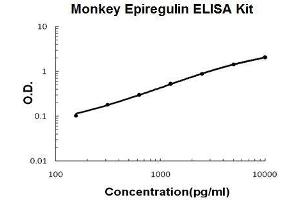 Monkey Primate Epiregulin PicoKine ELISA Kit standard curve (Epiregulin Kit ELISA)
